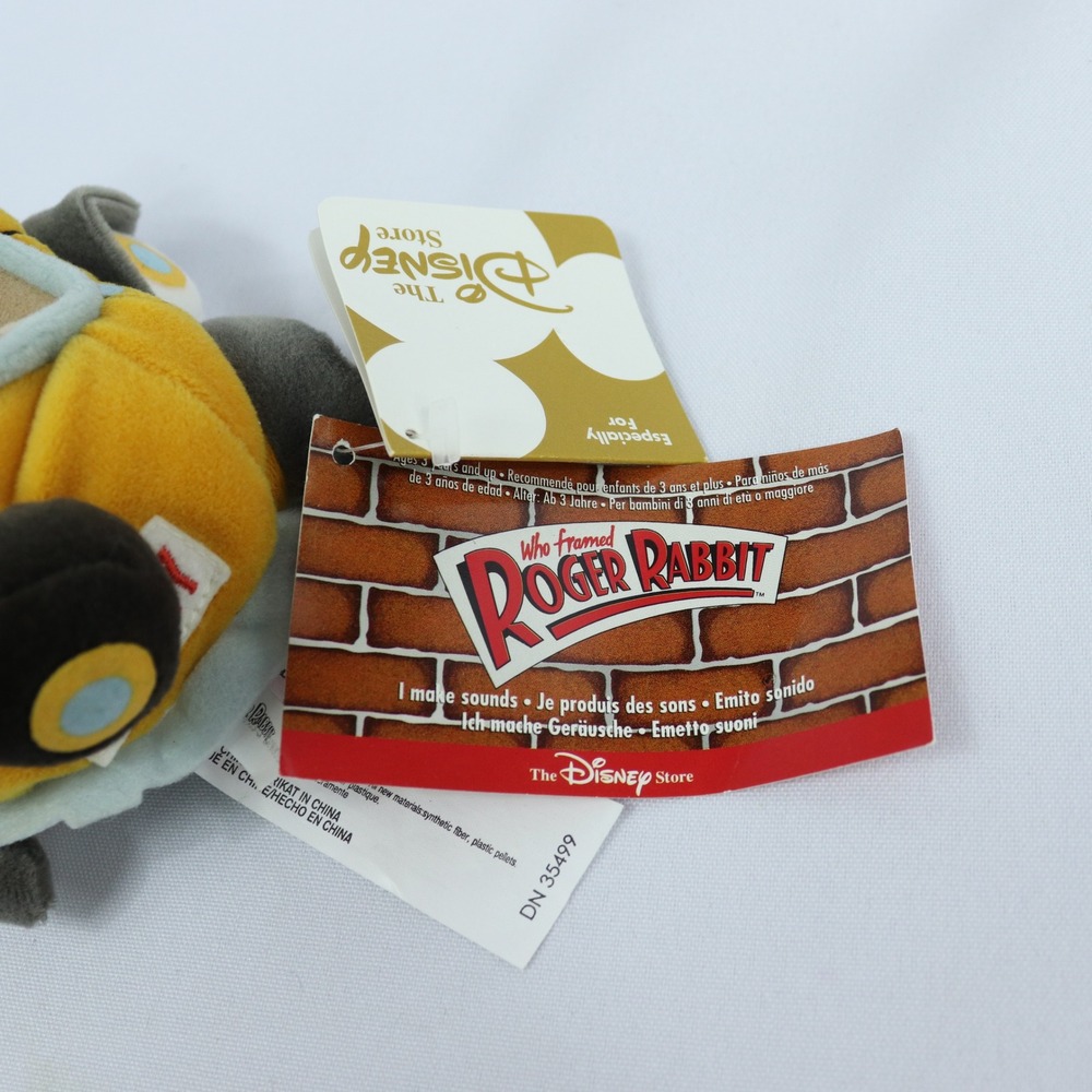Disney Who Framed Roger Rabbit Benny The Cab Plush Bean Bag w/ Tags NO SOUND 6" - Picture 8 of 9